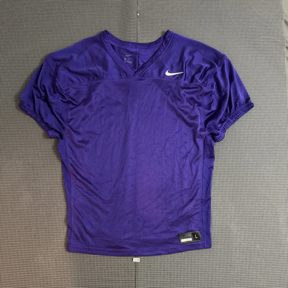 Nike Mens Purple Practice Football Jersey Mesh Training Shirt Large 1549